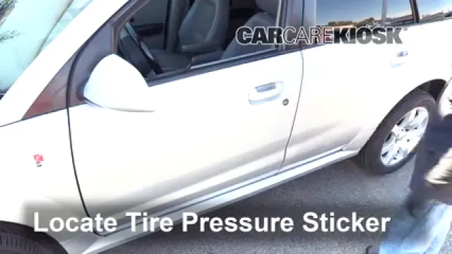 2004 Saturn Vue 3.5L V6 Neumáticos y ruedas Controlar presión de neumáticos